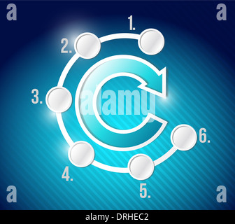 Infografik isometrische Grafik Illustration Design in weiß Stockfoto