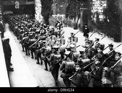 2. Scots Guards, Tower of London, WW1 verlassen Stockfoto