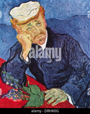 "Portrait der Arzt Gachet" des niederländischen Künstlers Vincent Van Gogh malte 1890 original in Privatbesitz Stockfoto