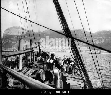 SS-sächsische vor Gibraltar, WW1 Stockfoto