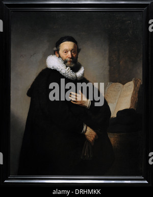 Rembrandt Harmenszoon van Rijn (1606-1669). Niederländischer Maler. Porträt von Johannes Wtenbogaert (1557-1644), 1633. Stockfoto