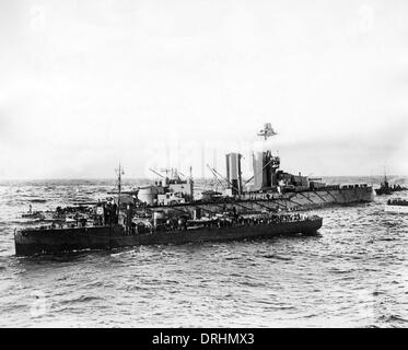 HMS Audacious, britische Schlachtschiff, WW1 Stockfoto