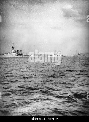 Britischen Schlachtkreuzer HMS Tiger, Princess Royal und Löwe Stockfoto