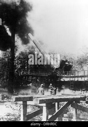 Deutsch 38cm naval gun L/45 Max, Westfront, WW1 Stockfoto