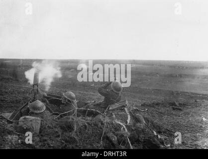 Australische "Gunners" im 1. Weltkrieg Schlacht von Arras, Frankreich, Stockfoto