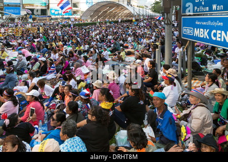 Politische Demonstration, Bangkok, Thailand Stockfoto