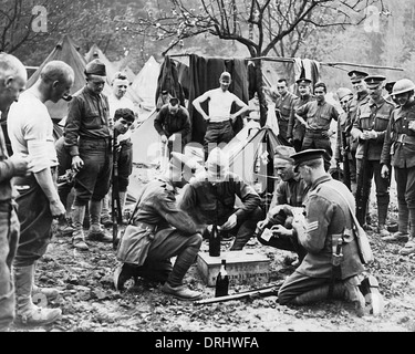 Britische und amerikanische Truppen Spielkarten, WW1 Stockfoto