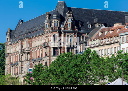 Gallia Gebäude, Studentenwohnheim, Wohnheim Unterkunft, Neustadt, Straßburg, Elsass, Frankreich, Europa, Stockfoto