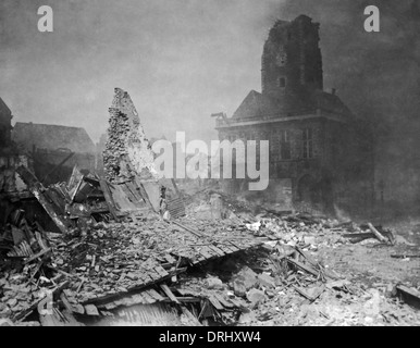 Ruinen der Kirche, Bapaume, Westfront, WW1 Stockfoto