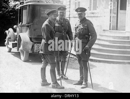 König Georg v. und Sir Douglas Haig, Westfront, WW1 Stockfoto