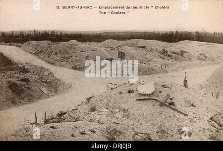 WWI - Berry-au-Bac, Frankreich - die Cholera Stockfoto