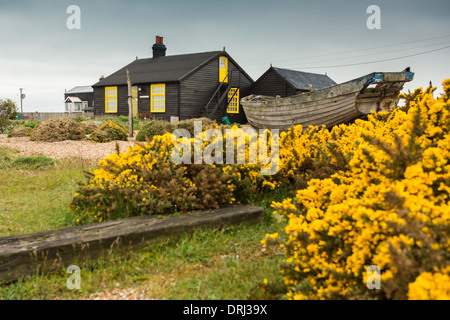 Prospect Cottage, formell im Besitz von Derek Jarman, Dungeness, Kent Stockfoto