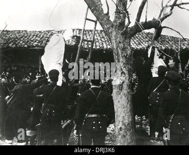 Ausführung von hängen, eastern Front, WW1 Stockfoto