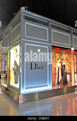 Boutique Christian Dior, Flughafen Roissy Charles-de-Gaulle, Paris, Frankreich Stockfoto