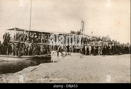 Fluss-Dampfer - Mesopotamien - WWI Stockfoto