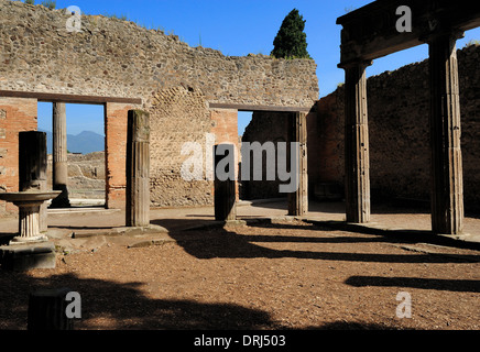 Ruinen des römischen Hauses, Pompeji, Italien Stockfoto