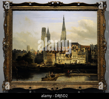 Johannes Bosboom (1817-1891). Niederländischer Maler. Das Quay de Paris in Rouen, 1839. Rijksmuseum. Amsterdam. Holland. Stockfoto