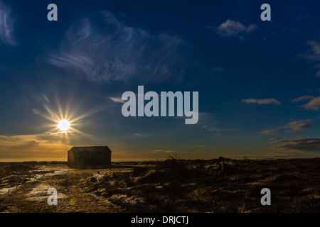 Morgensonne auf der Mauren, Wharfedale, Yorkshire, Großbritannien Stockfoto
