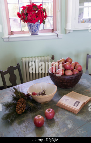 USA, Florida, Sarasota, The John und Mable Ringling Museum of Art, Schale mit Äpfeln in der Küche Stockfoto