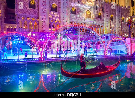 Eisbahn in der Nähe von the Venetian Resort Hotel in Las Vegas Stockfoto