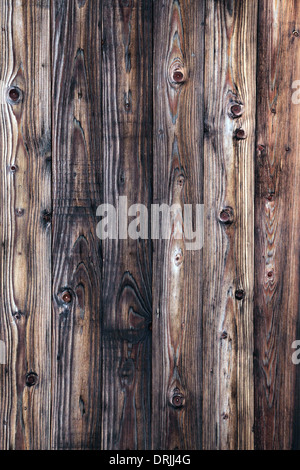 Verwitterte natürliche Holzwand Nahaufnahme Stockfoto