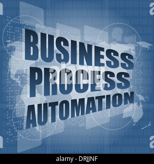 von Geschäftsprozessen Automatisierungsschnittstelle Hallo Technologie Stockfoto
