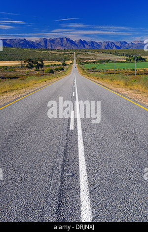 Straße R364 Lamberts Bay bis Clanwilliam, im Hintergrund die Cederberge, Westkap, Westkap, Südafrika, Afric Stockfoto