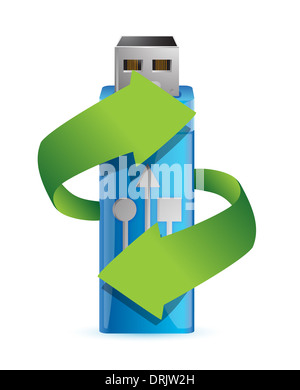 Computer-Stick um Pfeile Illustration design Stockfoto