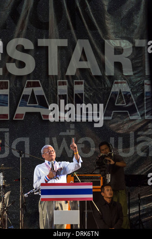 Suthep Thaugsuban, Führer der Opposition, bei unpolitisch Demonstration, Bangkok, Thailand Stockfoto