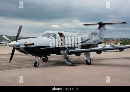 Pilatus PC-12 leichte Business-Flugzeuge am Flughafen Shoreham Stockfoto