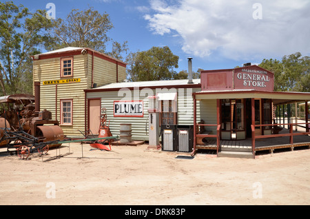 Exponate auf der Swan Hill Pioneer Settlement lebendiges Museum in Victoria, Australien Stockfoto