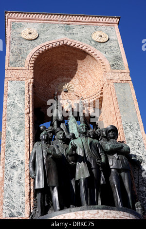 Das Denkmal der Republik, Taksim-Platz, Istanbul, Türkei Stockfoto