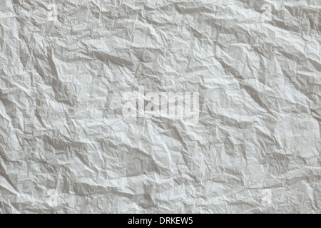 Weiße zerknittertes Papier Textur Stockfoto