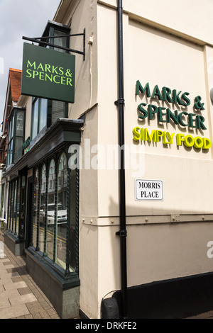 Marks & Spencer einfach Lebensmittel Shop-Logo Stockfoto