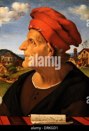 Francesco Giamberti da Sangallo. Florenz (1482-1485). Von Piero di Cosimo (1462-1522). Oder Piero di Lorenzo, italienischer Maler der Renaissance. Stockfoto