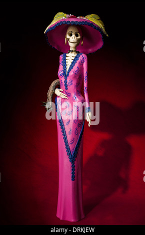 Tag der Toten. Traditionelle mexikanische Catrina Skelett Stockfoto