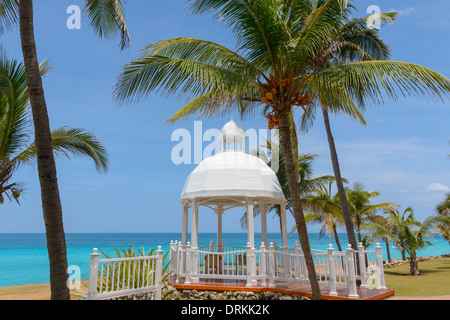 Pavillon am Meer, Pavillon am Strand Stockfoto