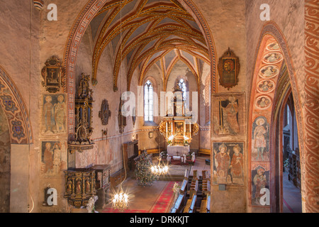 STITNIK - Dezember 29: Gotische evangelische Kirche in Stitnik von 14-15 Cent. am 29. Dezember 2013 in Stitnik, Slowakei. Stockfoto