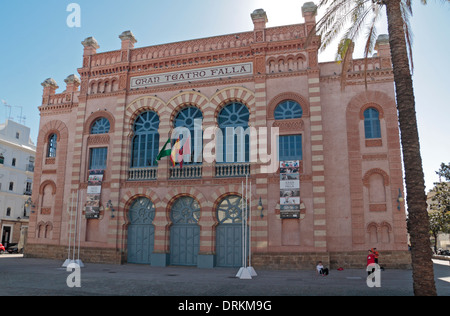 Das Gran Teatro Falla in Plaza Fragela, Cádiz, Andalusien, Spanien. Stockfoto