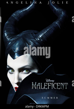 MALEFICENT Pre-Release-Plakat für das Jahr 2014 Disney/Moving Picture Company film mit Angelia Jolie basierend auf dem Märchen Dornröschen Stockfoto