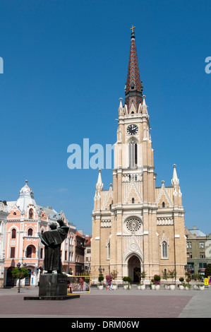 Der Name Maria Katholische Kirche in Liberty Square, Novi Sad, Vojvodina, Serbien Stockfoto