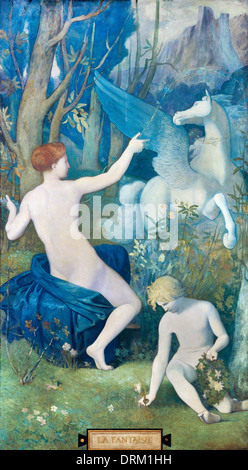 Pierre Puvis de Chavannes, Fantasy 1866 Öl auf Leinwand. Ohara Museum of Art, Kurashiki. Stockfoto