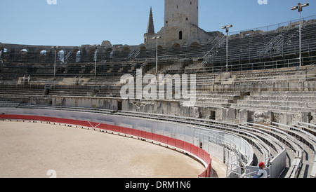 Wo die Sonne 702.211 Tage - geglänzt hat wo hat die Sonne für 702.211 Tage - die Arena in Arles Amphitheater Frankreich glänzte Stockfoto