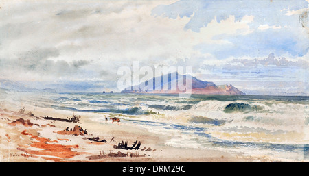 Nicholas Chevalier, Kapiti. Ca. 1868. Aquarell. Museum of New Zealand Te Papa Tongarewa. Stockfoto