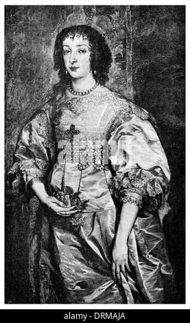 Henrietta Maria von Frankreich Henriette Marie de France; war Queen Consort von England, Schottland, Irland, die Ehefrau von König Charles 1 Stockfoto