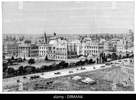 Calcutta. Auffassung von der Esplanade ca. 1884 Stockfoto