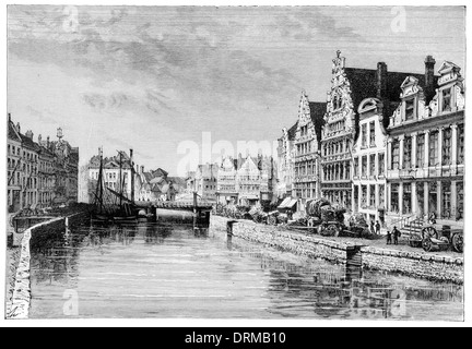 Gent Belgien um 1880 Stockfoto