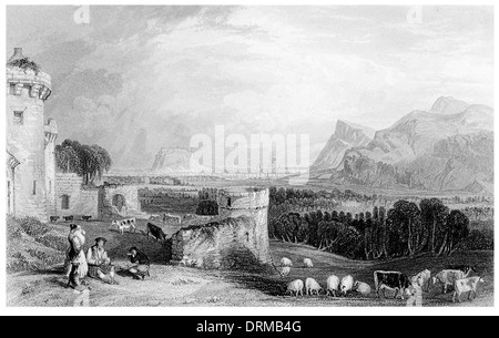 Edinburgh von Craigmillar Castle ca. 1850 Stockfoto