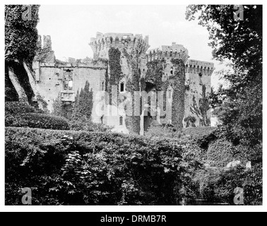 Raglan Castle Monmouthshire Wales fotografiert Circa 1910 Stockfoto