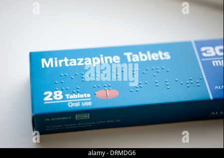 Antidepressiva Mirtazapin Tabletten 30mg NaSSA Stockfoto